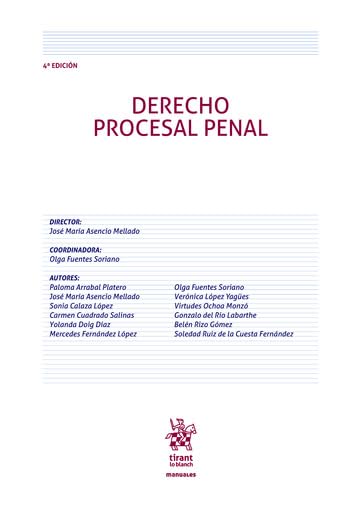 Libro: Derecho Procesal Penal 4ª Edición