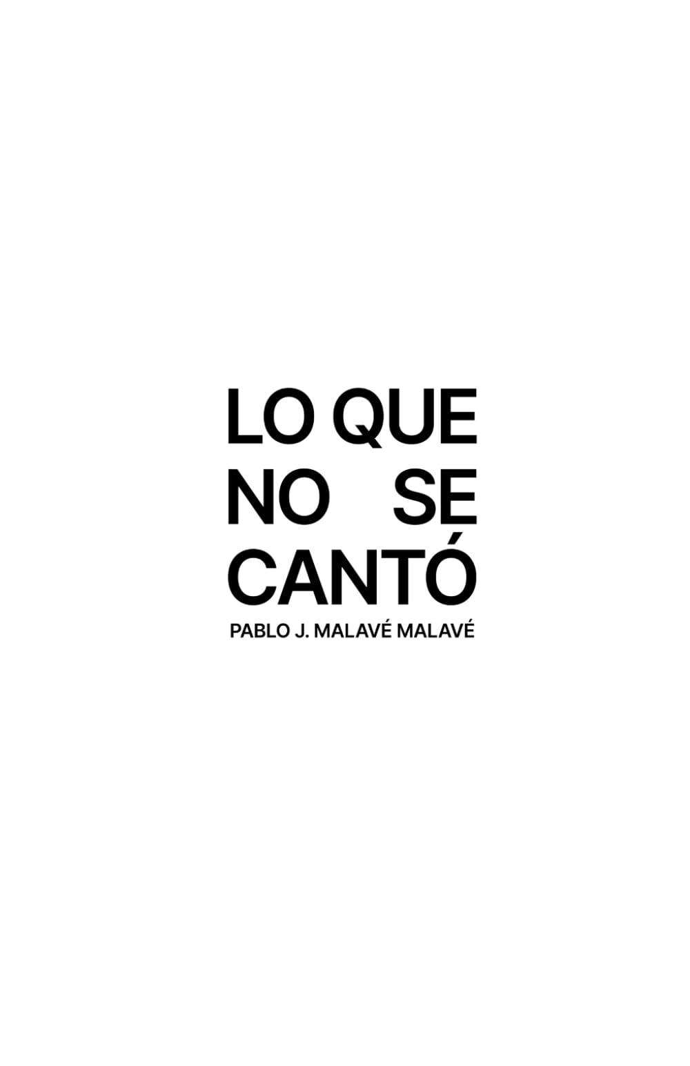 Libro: Lo que no se cantó