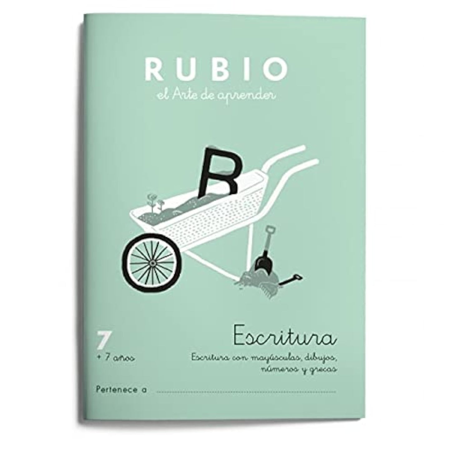 7 Escritura RUBIO | Escritura y caligrafía de minúsculas y mayúsculas con repetición de letras y frases | +7 años