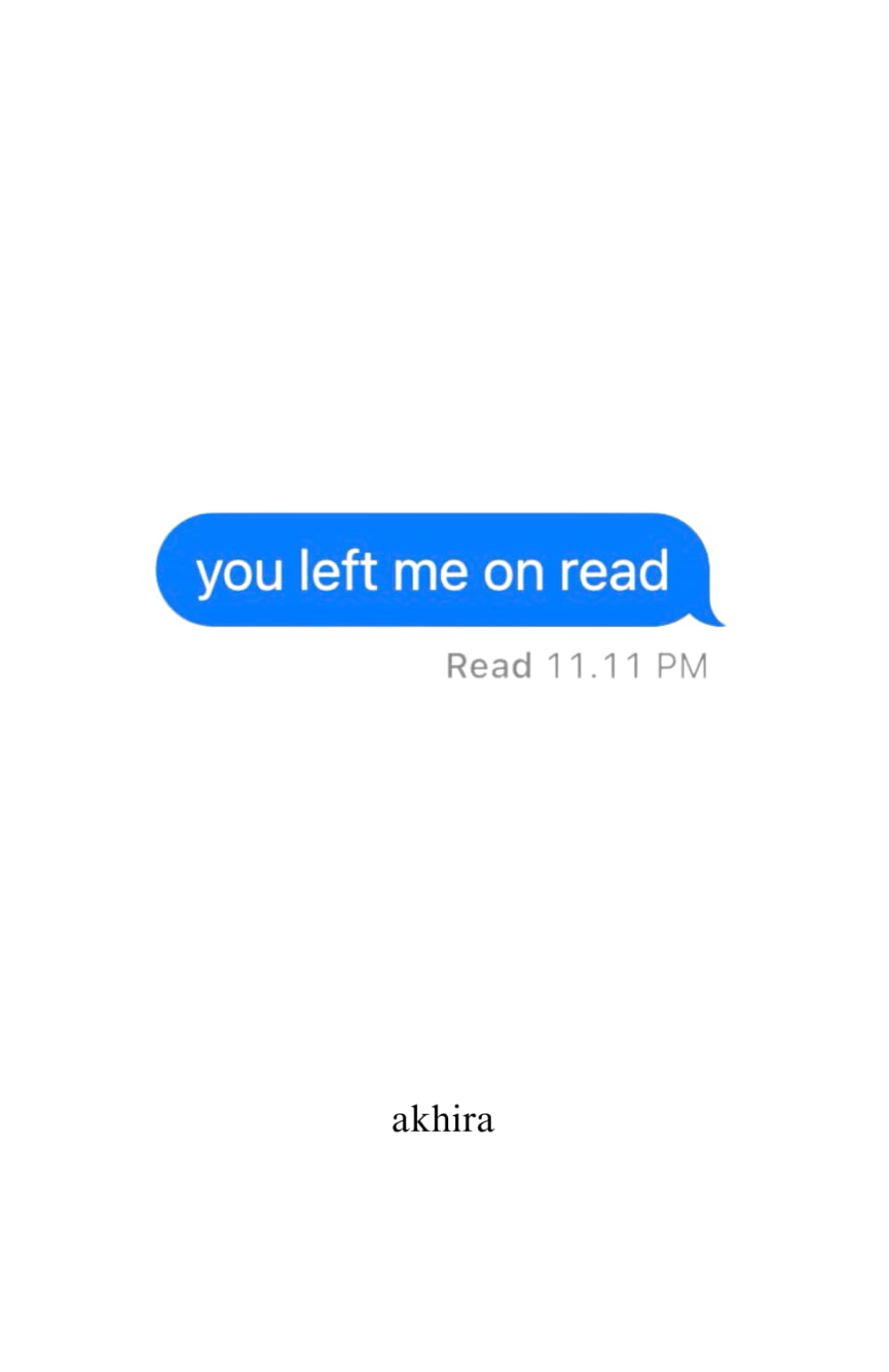 Libro: you left me on read