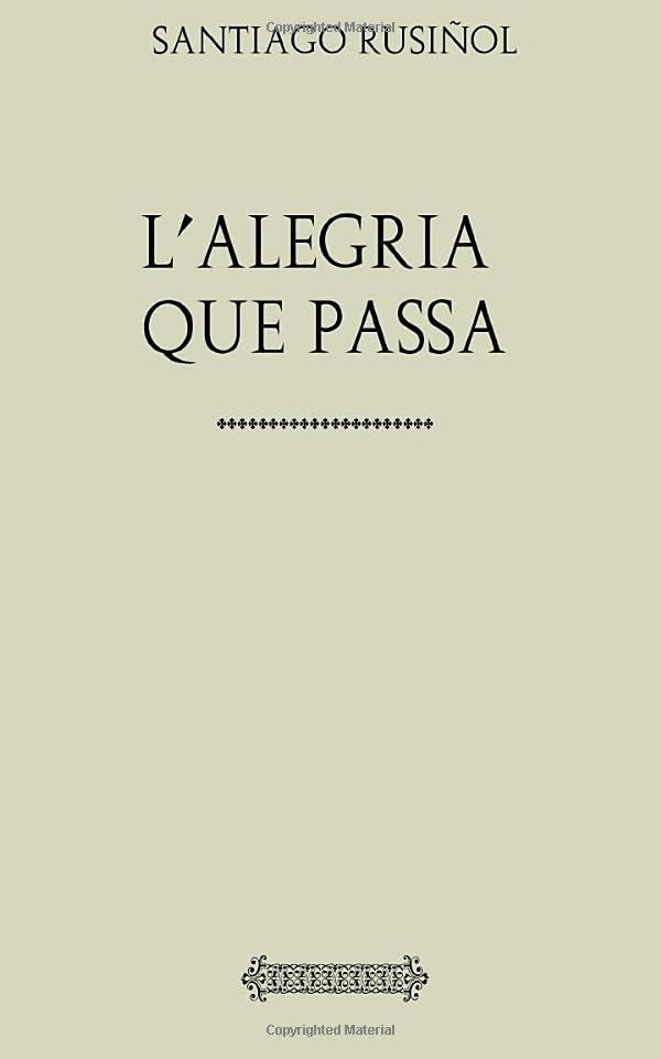Libro: L'alegria que passa