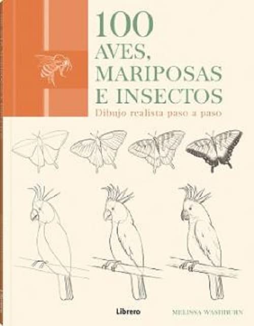 100 Aves , Mariposas e insectos : Dibujo realista paso a paso (DIBUJAR Y PINTAR)