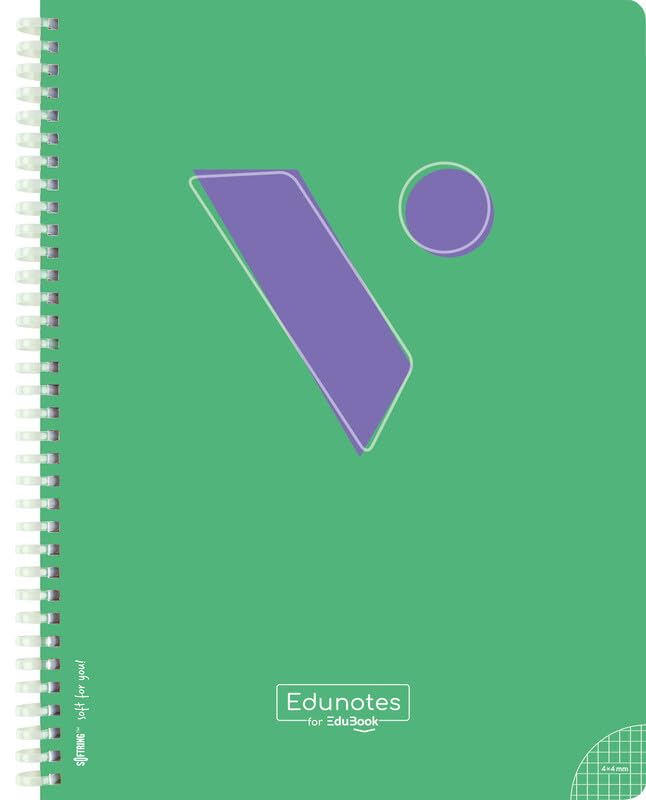 Libro: Vicens Vives - Cuaderno Espiral A4 Cuadriculado 4mm - Edunotes - 80 Hojas con Espiral Suave SOFTRING, Papel Extraopaco 80g, QR con Contenido Educativo - Libretas Escolares A4, ideal para Zurdos.