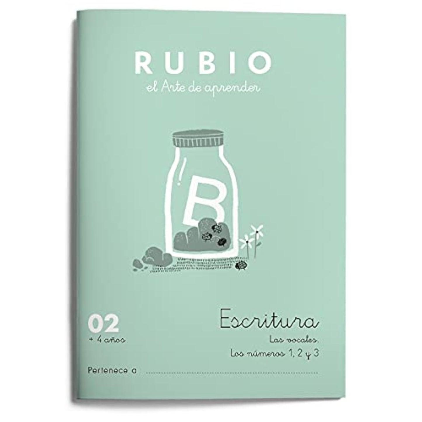 02 Escritura RUBIO | Ejercicios de escritura para trabajar las vocales y los números 1, 2 y 3 | +4 años