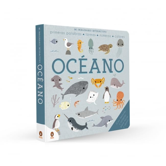 Libro: Mi imaginario interactivo - Océano: Primeras palabras, formas, números, colores..., y texturas y solapas para tocar y sentir (Libros de cartón con solapas)