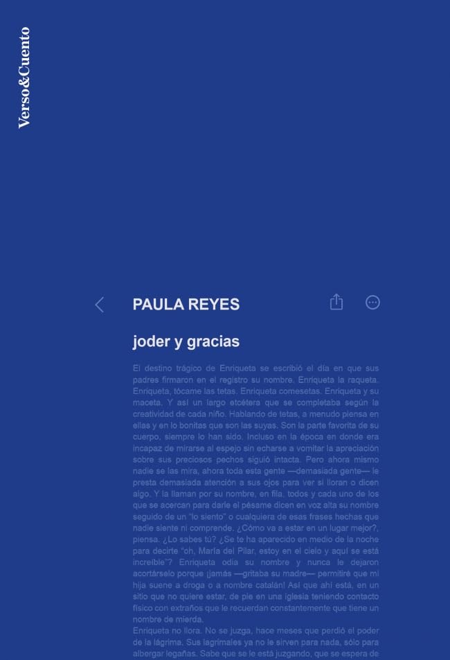 Libro: Joder y gracias (Verso&Cuento)