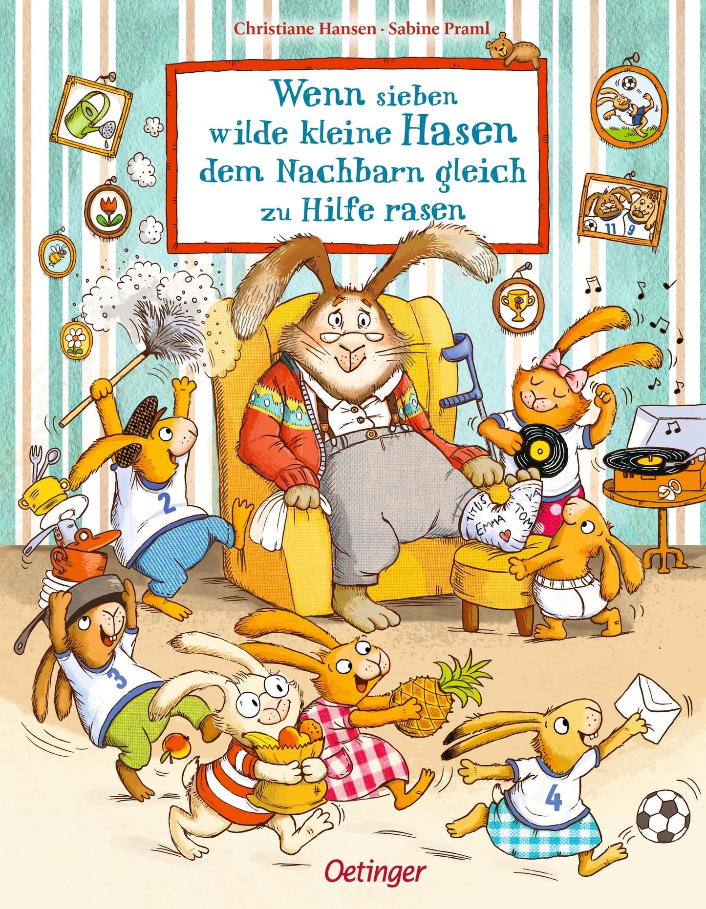 Libro: Wenn sieben wilde kleine Hasen dem Nachbarn gleich zu Hilfe rasen: Das erste Bilderbuch über die süße Hasen-Bande für Kinder ab 3 Jahren