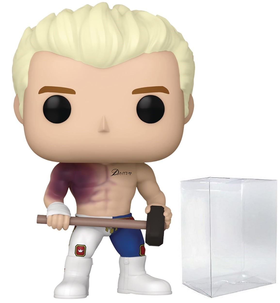 Funko Pop: POP Funko WWE: The American Nightmare - Cody Rhodes Figura de Vinilo (Bundled with Compatible Box Protector Case), Multicolor, 3.75 Pulgadas