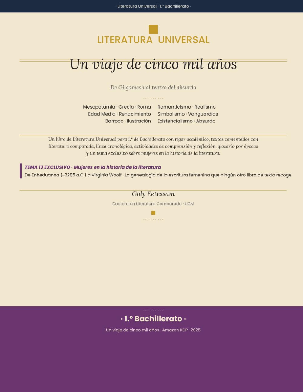 Literatura Universal: Un viaje de cinco mil años (Bachillerato)