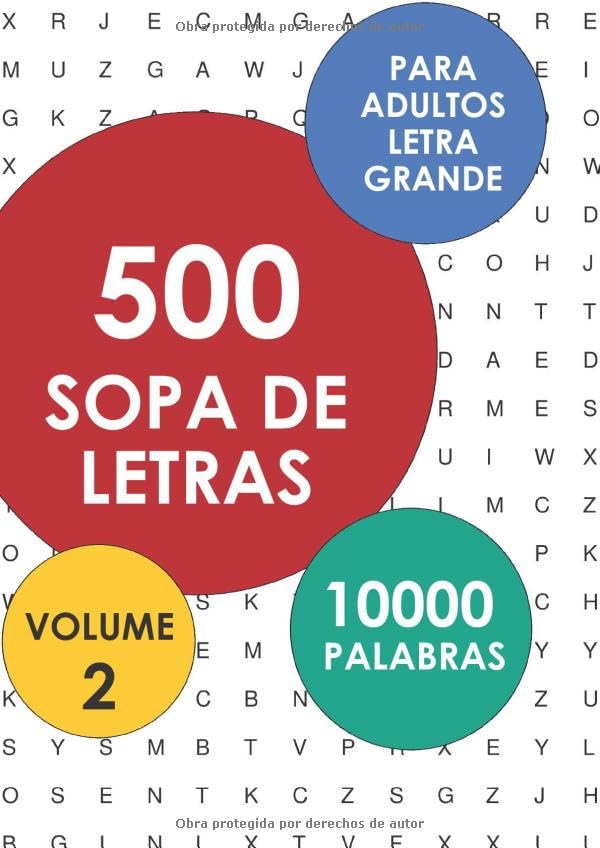 Libro: 500 Sopa De Letras Para Adultos, Letra Grande: Volume 2