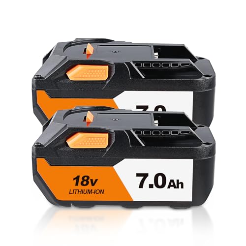 Paquete-de-2-baterías-de-7,0-Ah-y-18-V-compatibles-con-Ridgid-de-18-V.-Reemplazo-para-Ridgid-de-18-V.-Batería-de-iones-de-litio-R840083,-R840085,-R840086,-R840087,-R840089,-serie-AC840085.-Taladro-para-herramientas-eléctricas.