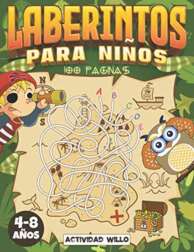 Libro: Laberintos Para Niños: Cuaderno de Laberintos para Niños 4 - 8 años | Pasatiempos para Niños | Juegos Educativos | Libro Actividades Niños 5-6 años | 100 páginas de Laberintos para niños y niñas.
