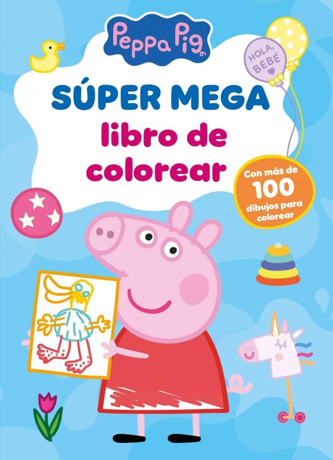 Libro: Súper mega libro de colorear (Peppa Pig. Actividades): Con más de 100 dibujos para colorear (Altea)