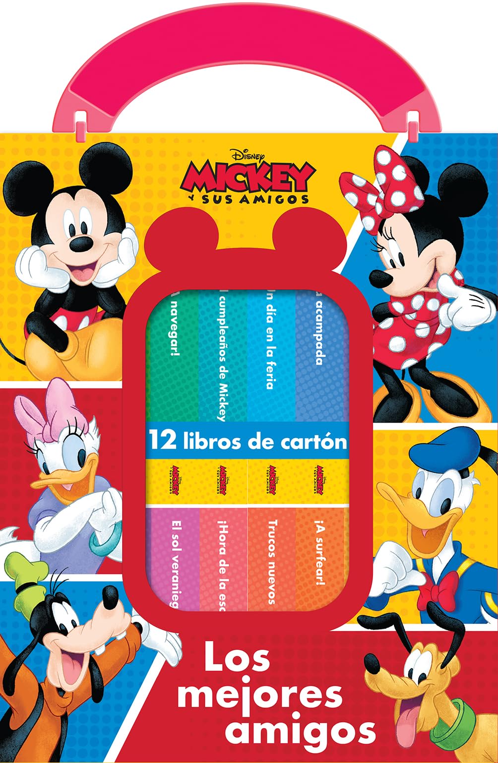 DISNEY: MICKEY Y SUS AMIGOS - LOS MEJORES AMIGOS - MI PRIMERA BIBLIOTECA - 12 LIBROS DE CARTON - PI KIDS (M1L)