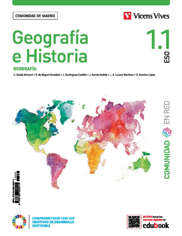 Libro: Geografía e Historia 1 (1.1-1.2+Separatas) Comunidad de Madrid (Comunidad en Red)