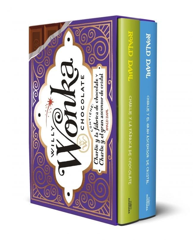 Libro: Estuche dorado de Willy Wonka (contiene: Charlie y la fábrica de chocolate y Charlie y el gran ascensor de cristal)