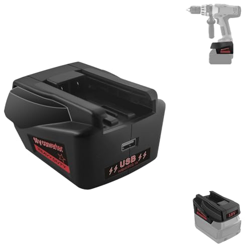 Adaptador-de-batería-Milwaukee,-convertidor-para-Milwaukee-de-M18-a-V18-18V-NI-CD-o-reemplazo-de-batería-de-litio-V18-48-11-1830-48-11-2200-48-11-2230,-compatible-con-herramienta-eléctrica-V18-(con-puerto-USB)