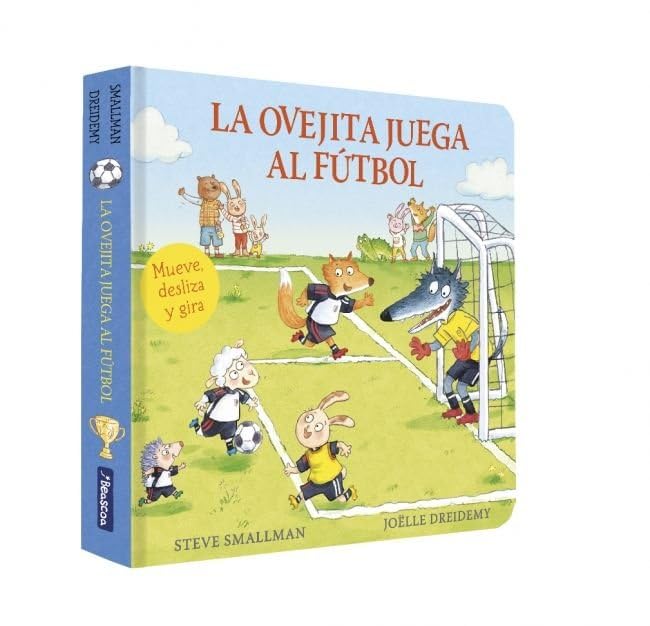 Libro: La ovejita juega al fútbol (La ovejita que vino a cenar. Libro de cartón con mecanismos) (Pequeñas manitas)