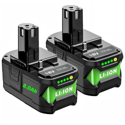 Batería-de-repuesto-de-alta-capacidad-de-8000-mAh-para-Ryobi-18-V-P108-P104-P105-P102-P103-P122-P109-Li-ION-compatible-con-herramientas-eléctricas-inalámbricas-Ryobi-18-V-ONE+-System-y-cargador,-paquete-de-2