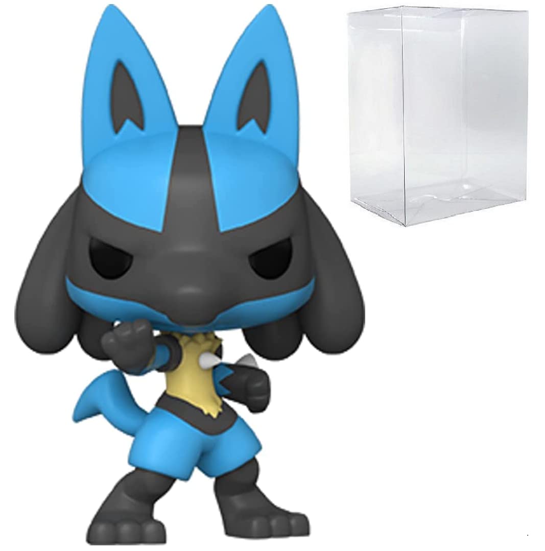 Funko Pop: Pokemon - Lucario Pop! Figura de Vinilo (Bundled with Compatible Pop Box Protector Case) Multicolored 3.75 Pulgadas