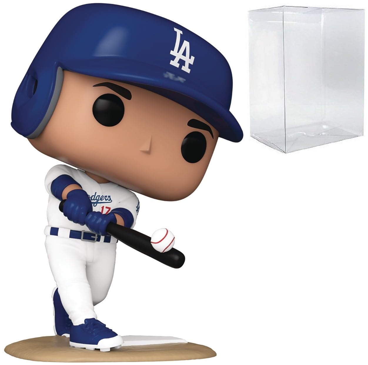 Funko Pop: POP MLB: Dodgers - Shohei Ohtani (White Home Uniform) Funko Figura de Vinilo (Bundled with Compatible Box Protector Case), Multicolor, 3.75 Pulgadas