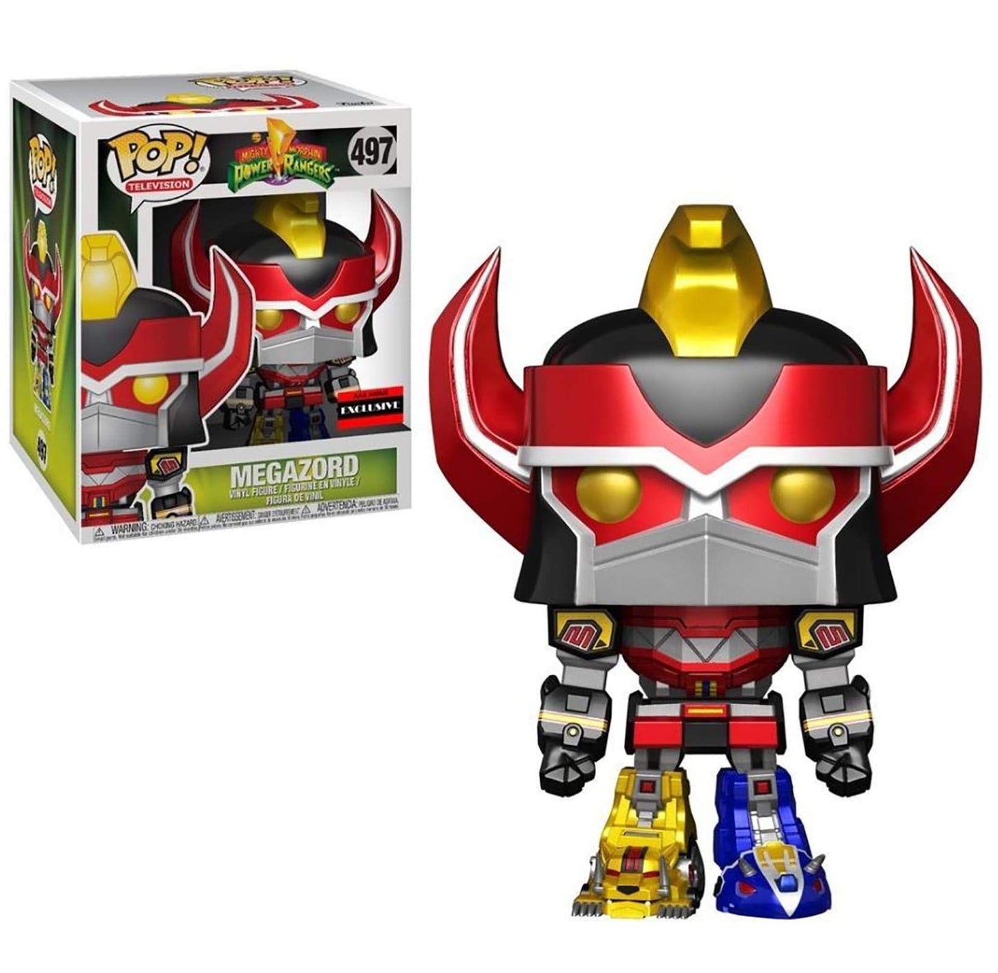 Funko Power Rangers Metálico Megazord 6 Pulgadas Pop Figura de Vinilo (AAA Anime Exclusivo)