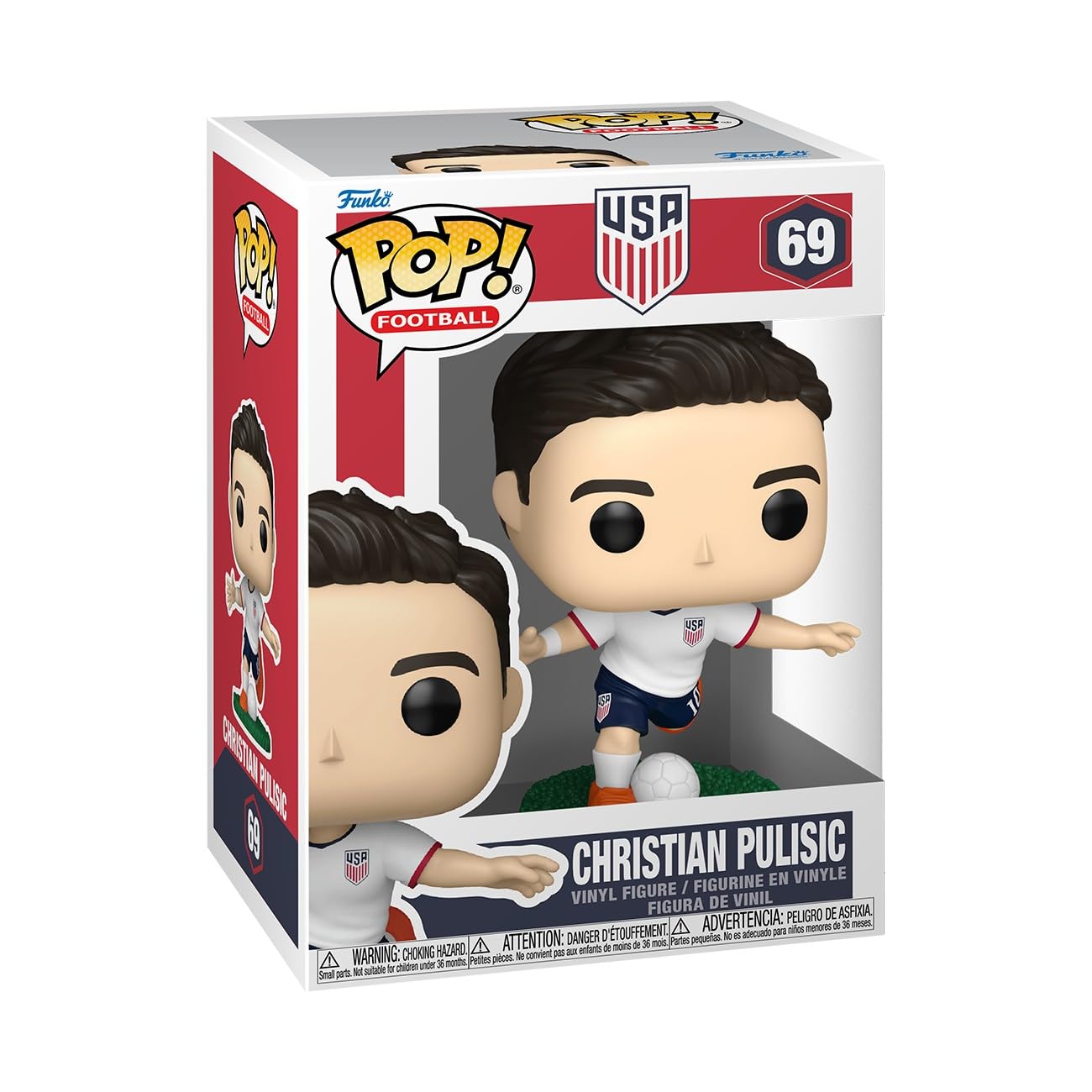 Funko Pop! Fútbol: USA - Christian Pulisic - U.S. Men's Soccer Team