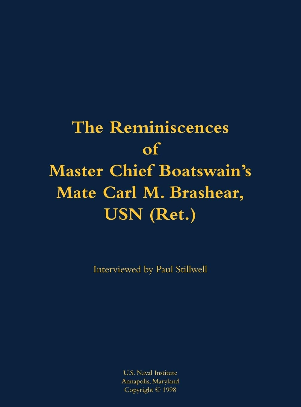 Libro: The Reminiscences of Master Chief Boatswain's Mate Carl M. Brashear, USN (Ret.): 1931-2006