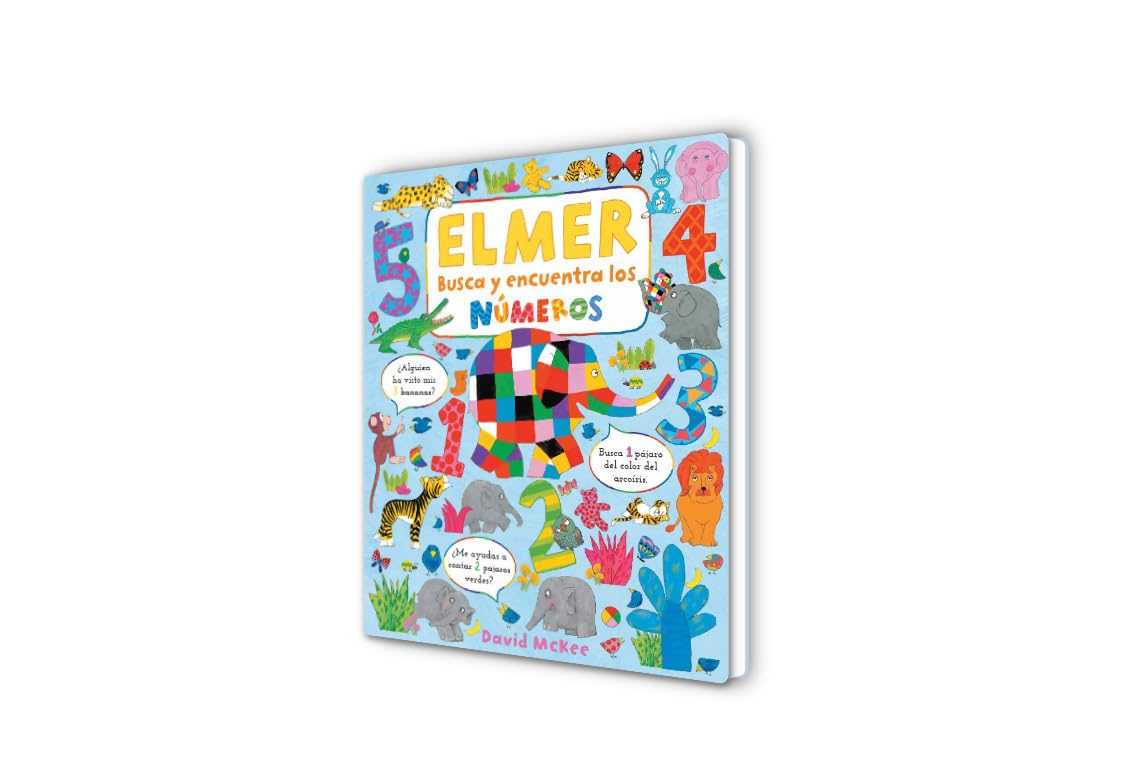 Libro: Elmer. Libro de cartón - Busca y encuentra los números de Elmer