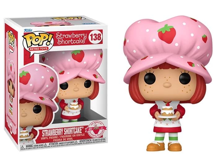 Funko Strawberry Shortcake with Hat + Pop Protector: Retro Toys Pop! Figura de Vinilo (Gift Set Bundled with ToyBop Brand Box Protector Case)