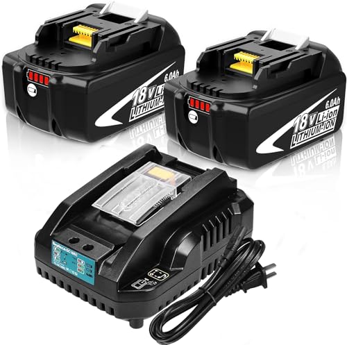 Paquete-de-2-baterías-de-repuesto-BL1860B-de-18-voltios-y-6,0-Ah,-y-cargador-DC18RC,-compatibles-con-baterías-de-iones-de-litio-Makita-de-18-V-BL1815,-BL1820,-BL1830,-BL1840,-BL1850,-BL1860-y-LXT-400,-con-indicador-LED-(negro).