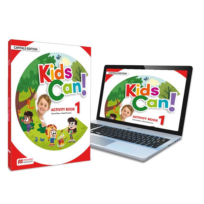 Libro: KIDS CAN! 1 Activity Book Capital Letters:cuaderno actividades versión MAYÚSCULA impreso y digital
