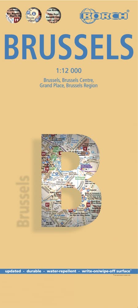 Libro: Laminated Brussels Map by Borch (English Edition)