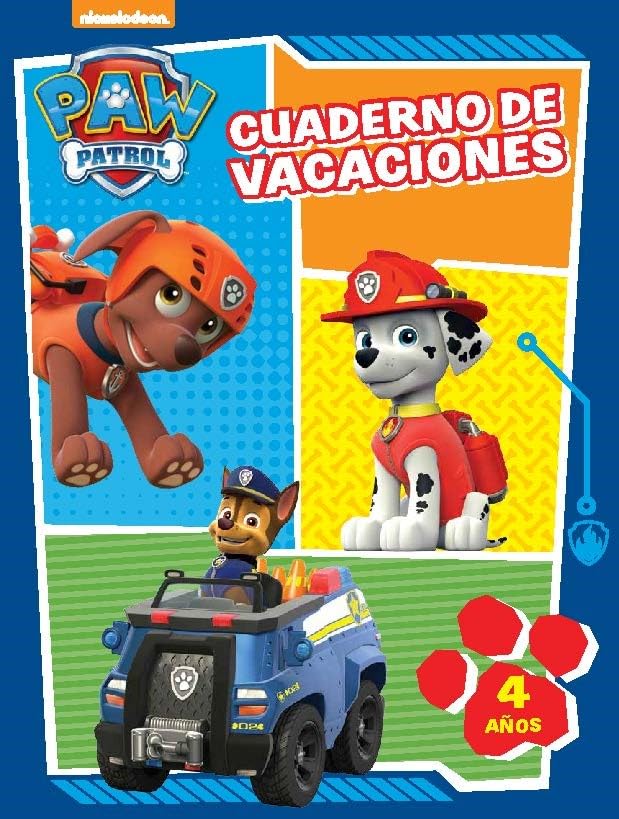 Libro: Paw Patrol | Patrulla Canina. Cuaderno de vacaciones - Cuaderno de vacaciones (4 años) (Nickelodeon)