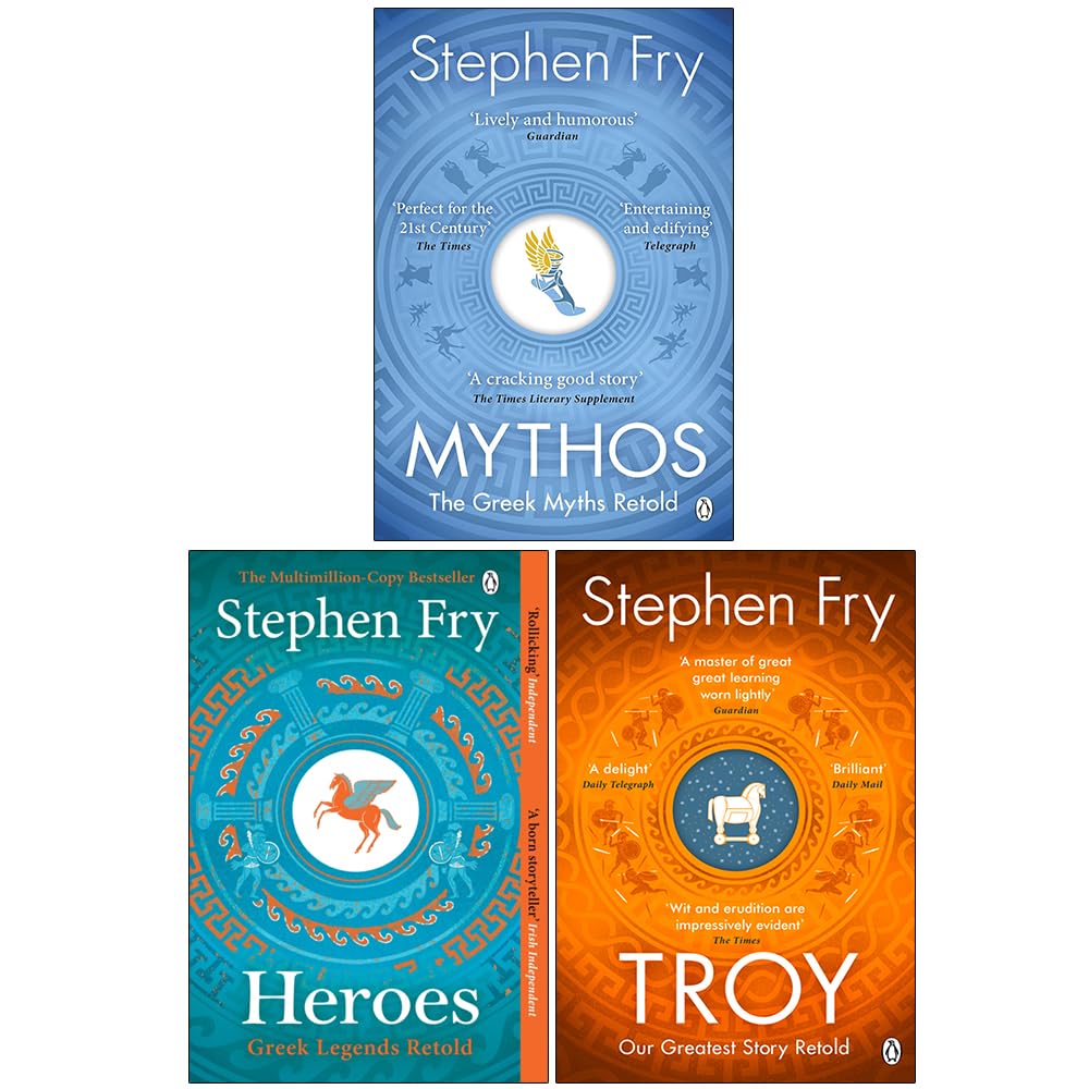 Libro: Stephen Fry Greek Myths Series Collection 3 Books Set (Troy, Heroes, Mythos)