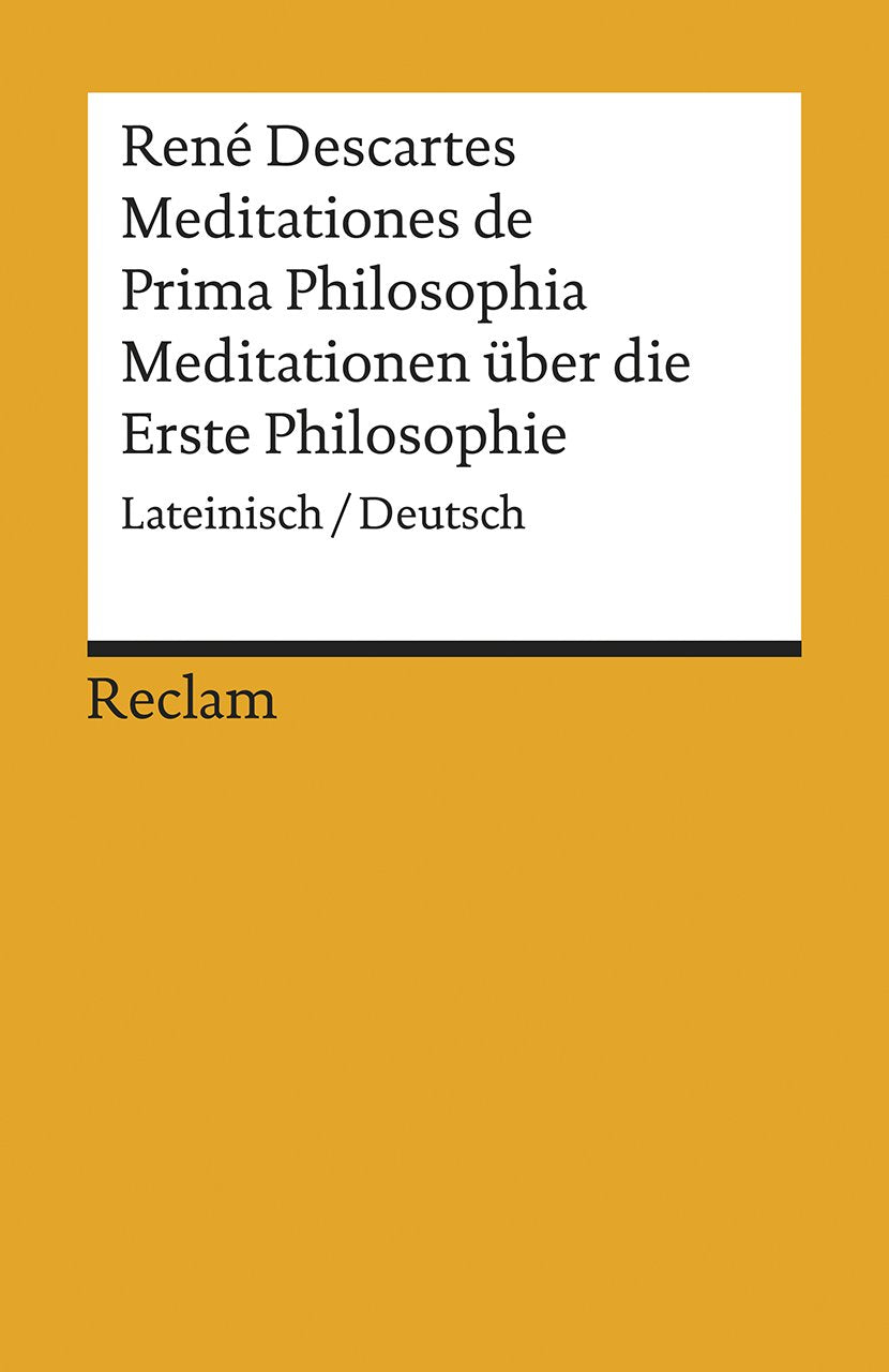 Libro: Meditationes de Prima Philosophia / Meditationen über die Erste Philosophie: Lateinisch/Deutsch: 19500