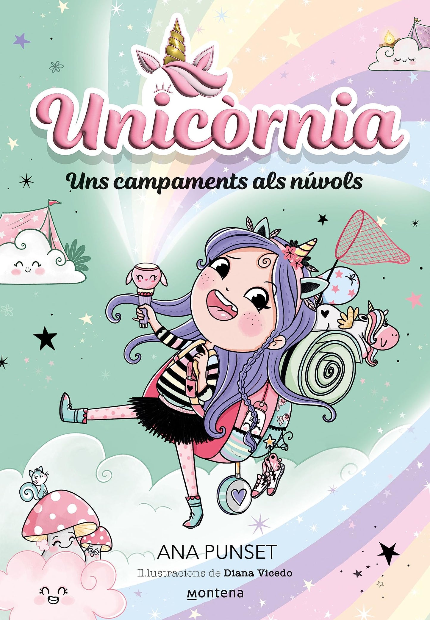 Unicòrnia 5 - Uns campaments als núvols: Un llibre màgic amb purpurina a la coberta! (Montena)