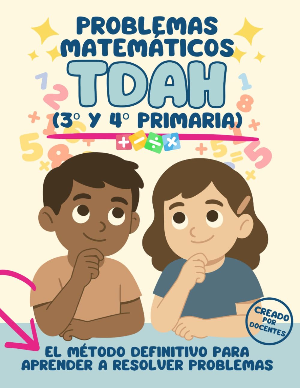 PROBLEMAS de MATEMÁTICAS para Niños con TDAH: Método visual en 10 PASOS: Diseñado por DOCENTES con ejercicios progresivos de suma, resta, ... y razonamiento para 3º y 4º de Primaria
