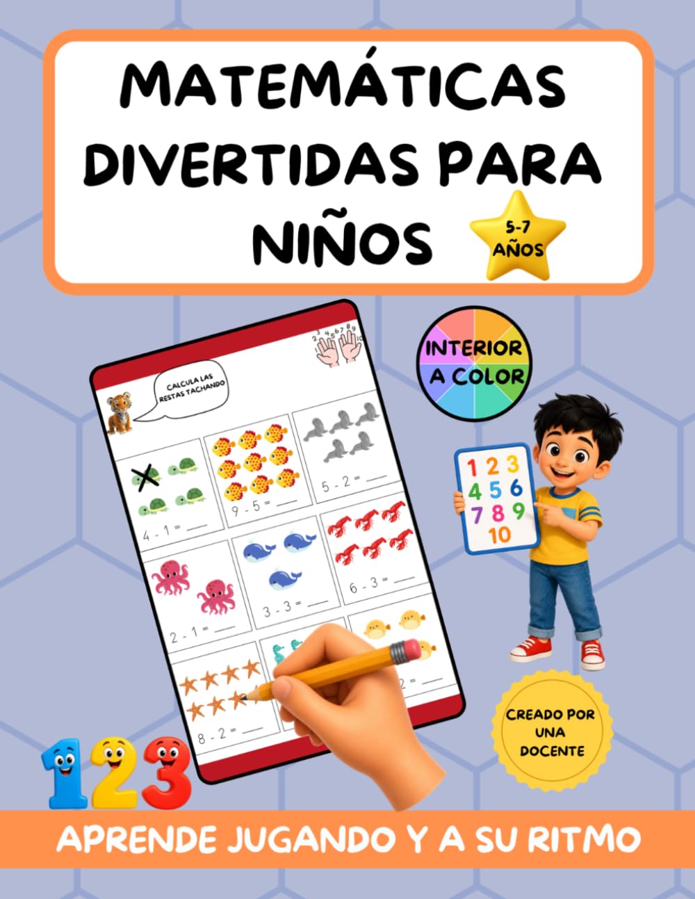 Libro: MATEMÁTICAS DIVERTIDAS PARA NIÑOS: 5-7 AÑOS: NÚMEROS, SUMAS Y RESTAS, JUEGOS MATEMÁTICOS Y MUCHO MÁS (Pasatiempos divertidos)