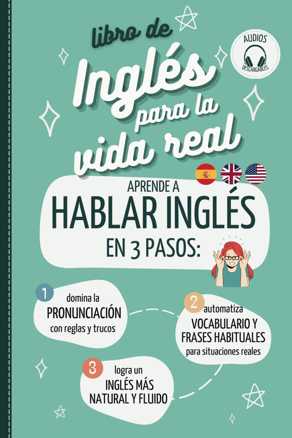LIBRO DE INGLÉS PARA LA VIDA REAL. APRENDER A HABLAR INGLÉS EN 3 PASOS: 1 Domina la pronunciación del inglés fácil. 2 Automatiza vocabulario y frases ... Learn English for Spanish speakers with audio