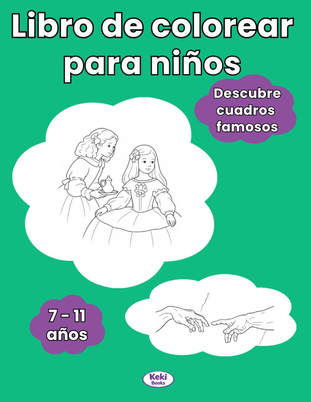 Libro de colorear para niños: Con cuadros y pintores famosos, descubre el arte mientras te diviertes (Spanish Edition)