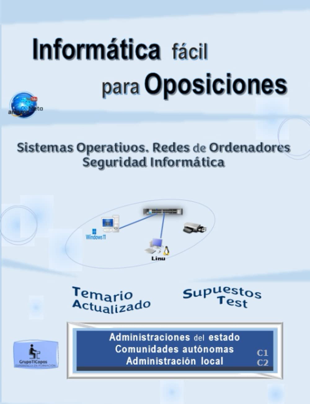 Libro: Sistemas Operativos. Redes de ordenadores. Seguridad Informática: Informática fácil para Oposiciones (Spanish Edition)