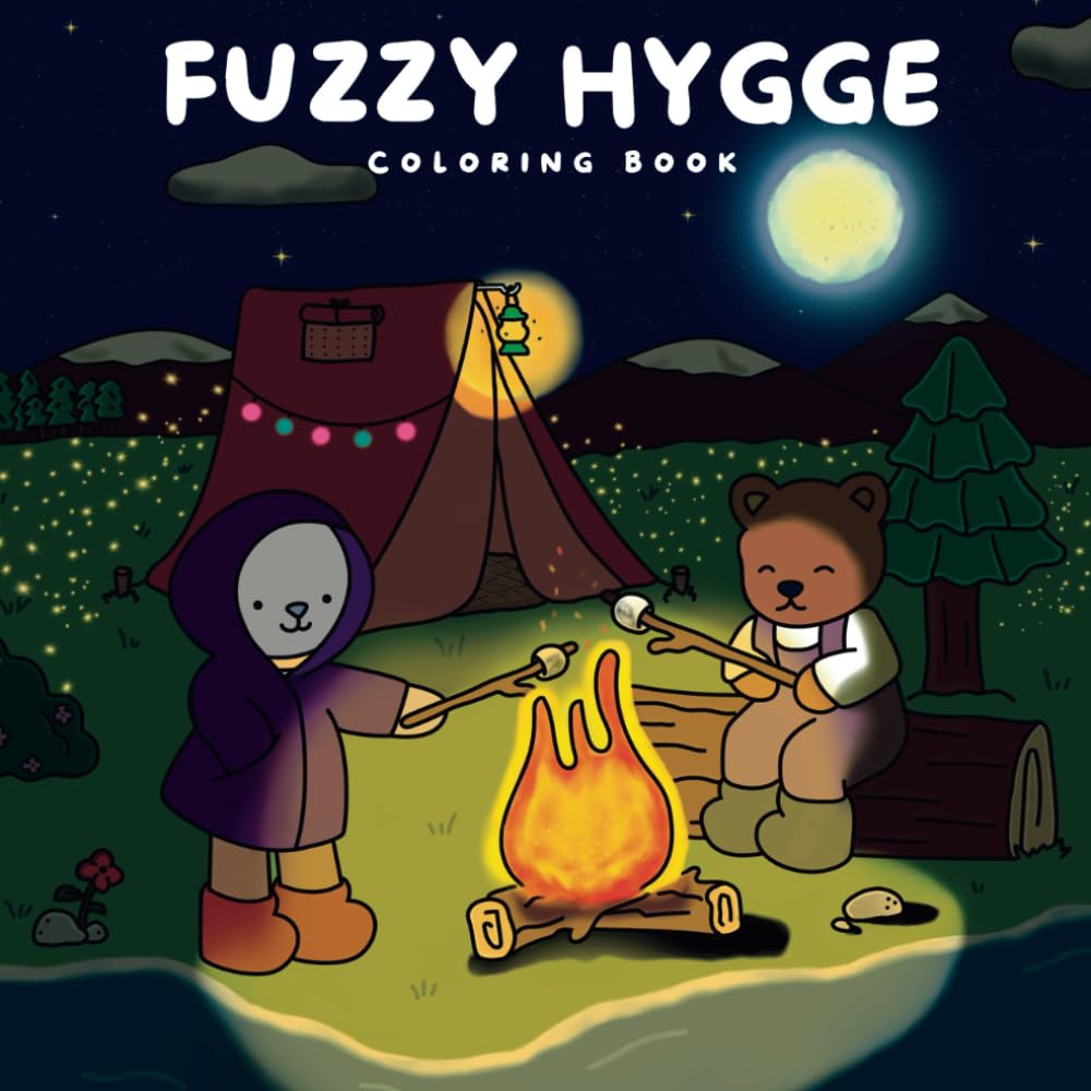 Libro: Fuzzy Hygge Coloring Book: Hygge Spaces For Relaxation of Adults & Teens (Fuzzy moments)