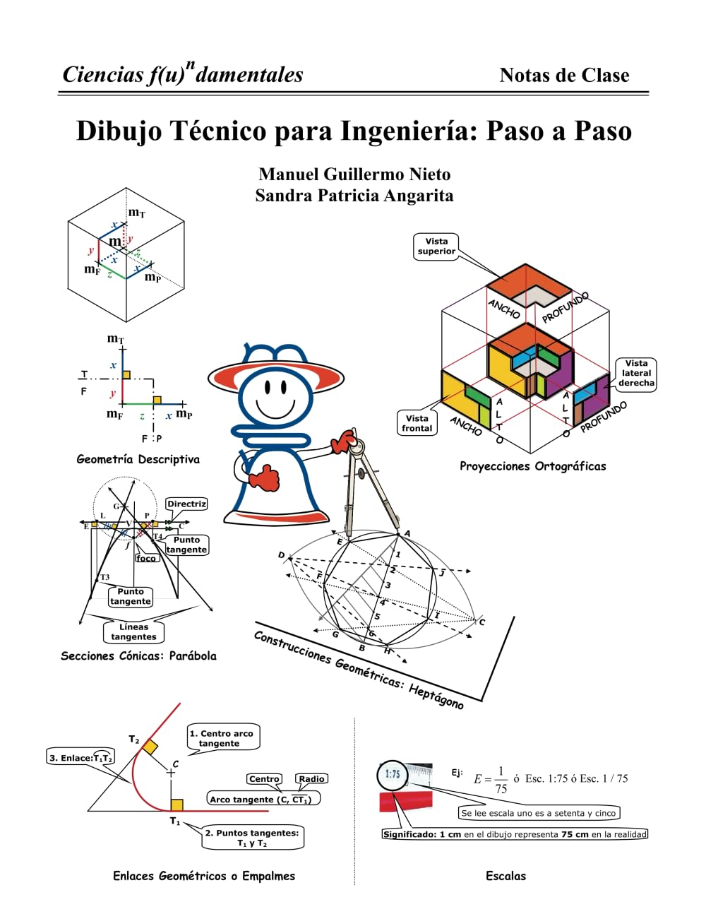 Libro: Dibujo Técnico para Ingeniería: Paso a Paso: Guía Ilustrada a Color con Ejemplos Detallados (Spanish Edition)