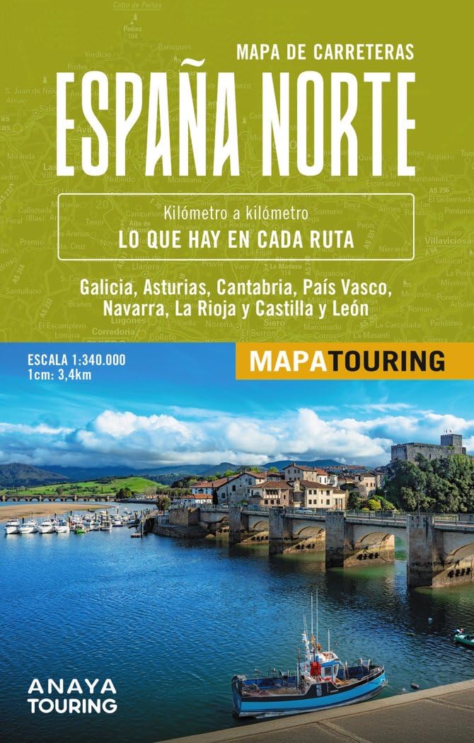 Libro: Mapa de carreteras de España Norte 1:340.000 (Mapa Touring)