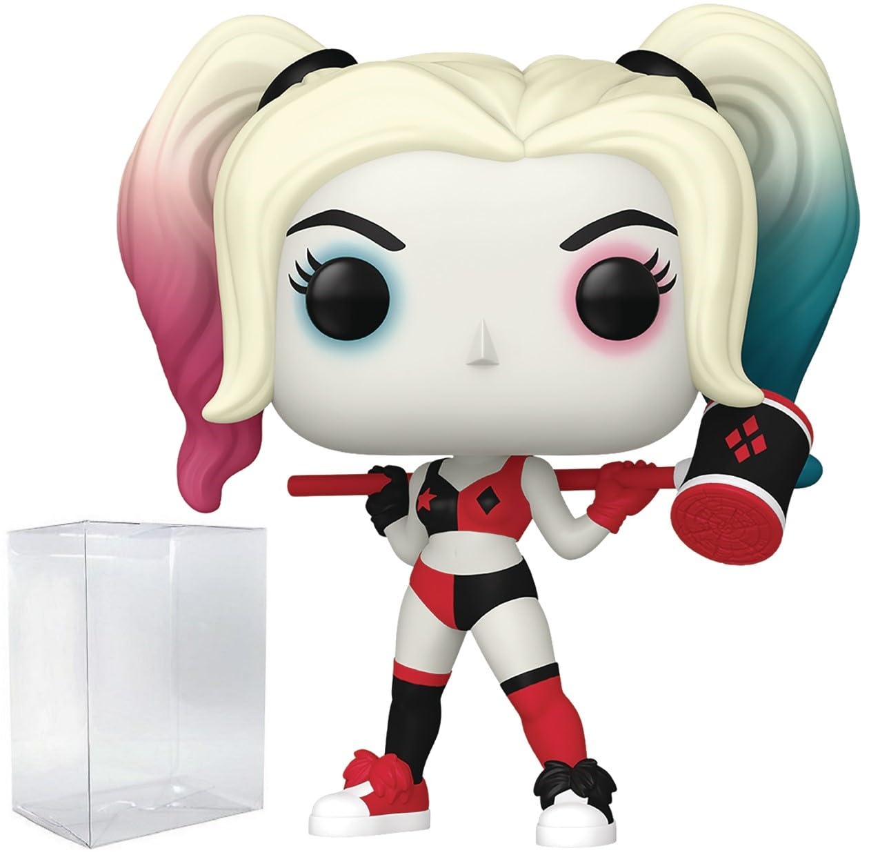 Funko Pop: POP DC Heroes: Harley Quinn Serie Animada - Harley Quinn Funko Figura de Vinilo (Bundled with Compatible Box Protector Case), Multicolored, 3.75 Pulgadas