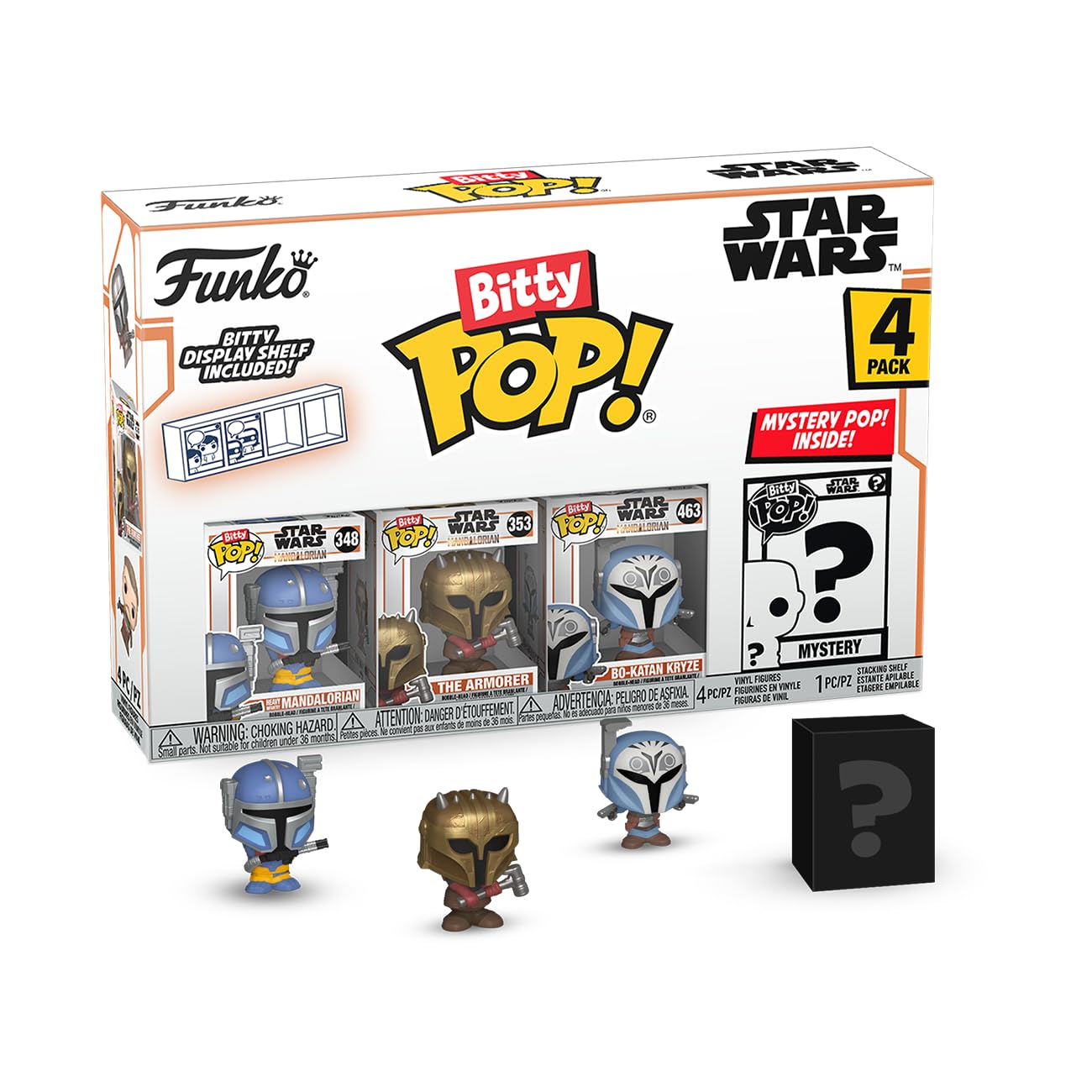 Funko Bitty Pop! Pack de 4: Star Wars - Heavy Infantry Mandalorian, Armorer
