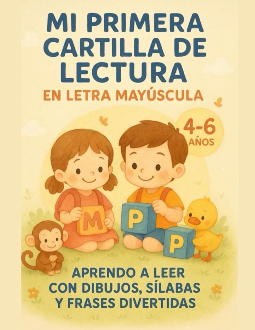 MI PRIMERA CARTILLA DE LECTURA: MAYÚSCULAS 4-6 AÑOS.SÍLABAS,PALABRAS y FRASES.