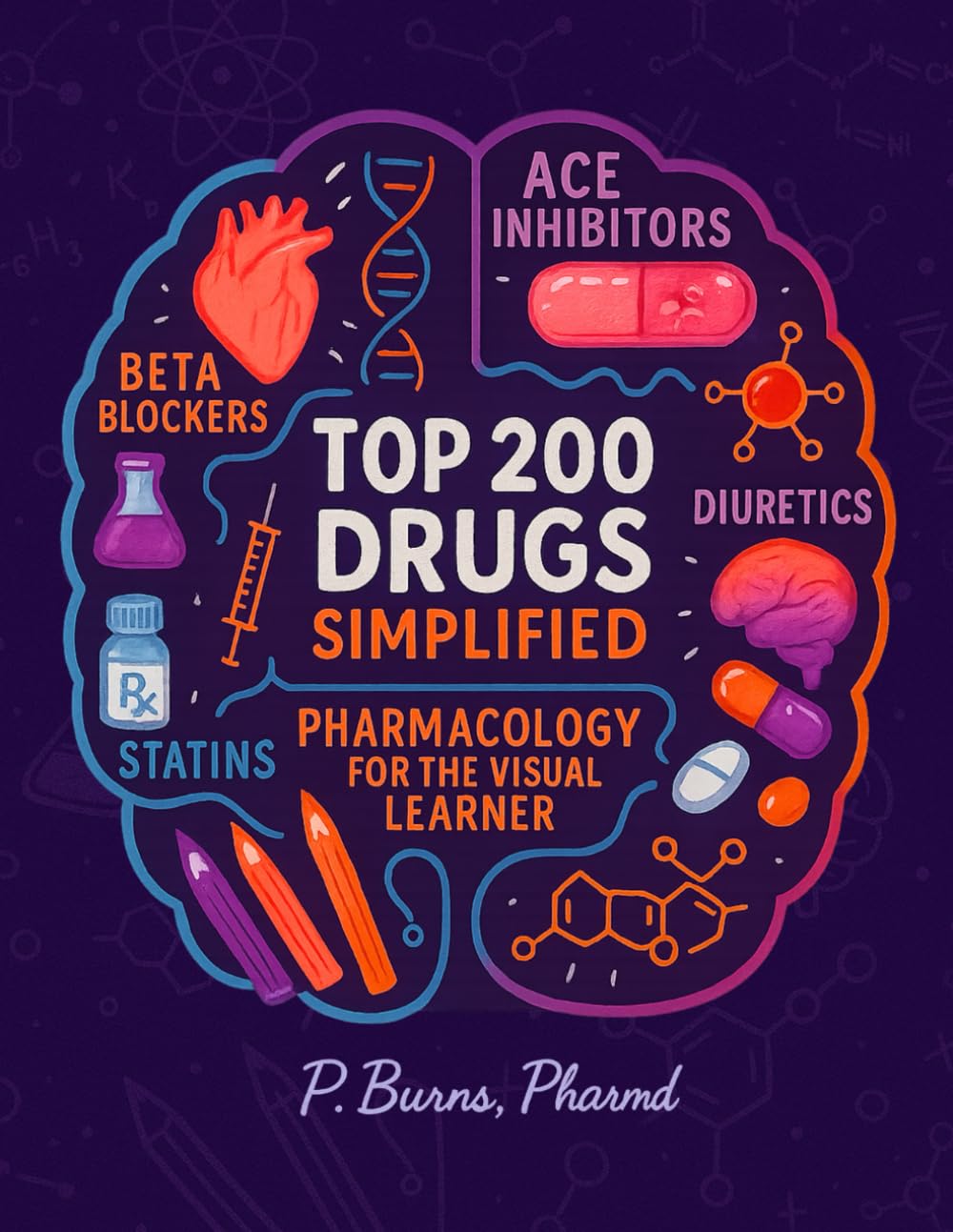 Libro: Top 200 Drugs Simplified: Pharmacology Coloring Book & Study Guide: Over 300+ pages of Clinical Pearls, Memory Aids, High-Yield Reviews for Medical, ... Technicians (NCLEX, PTCB, USMLE, NAPLEX)