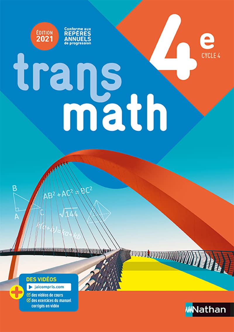 Libro: Transmath Mathématiques 4e - Manuel élève 2021
